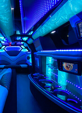 All the amenities in a limo